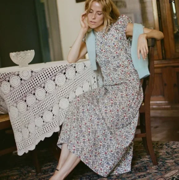 Doen Rhodia floral-print organic cotton-voile midi dress - Picture 2 of 16